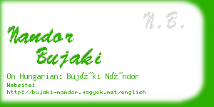 nandor bujaki business card